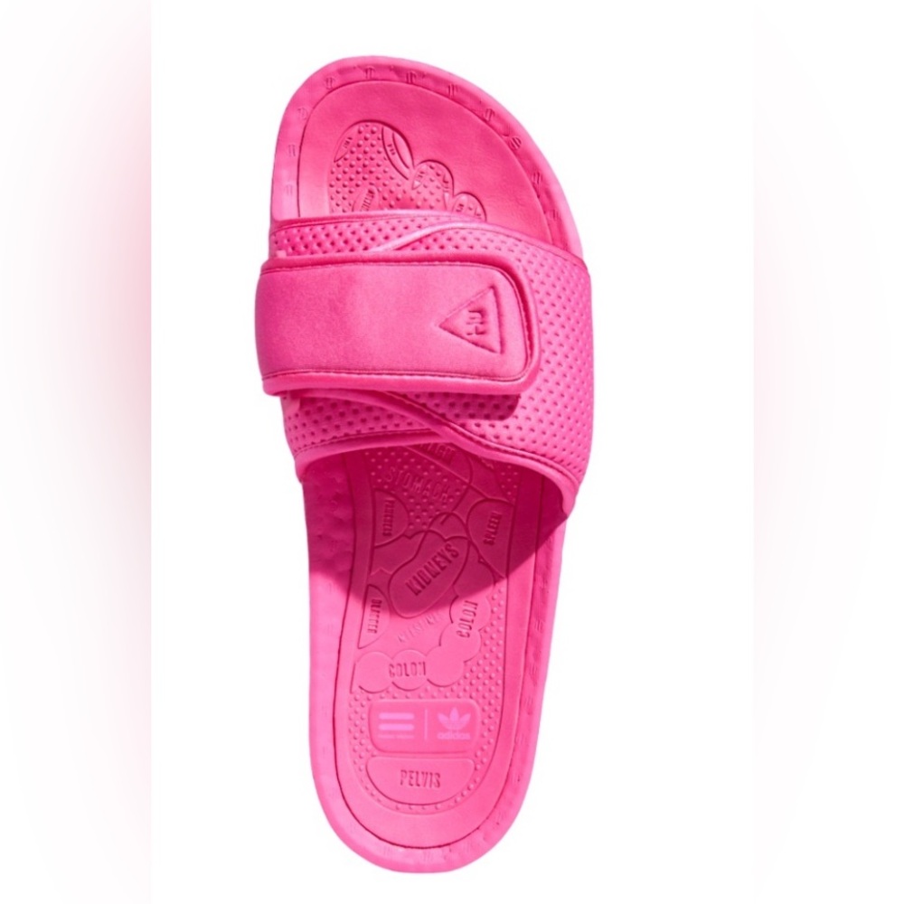 Adidas Human Made Men's Vibrant Pink Slide Sandals Pharrell Colab